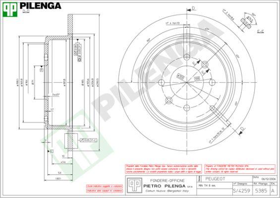 Pilenga 5385 - Гальмівний диск autozip.com.ua