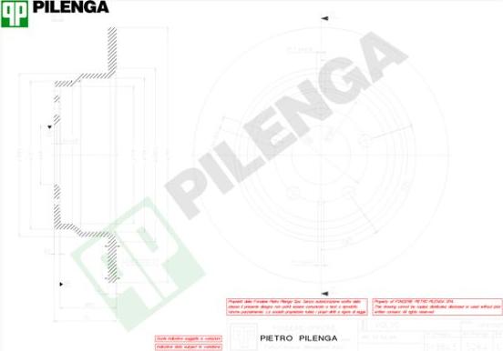 Pilenga 5264 - Гальмівний диск autozip.com.ua