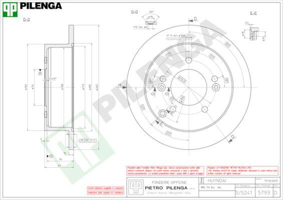 Pilenga 5793 - Гальмівний диск autozip.com.ua