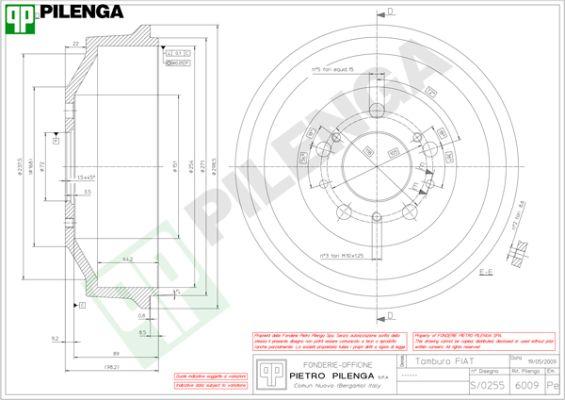 Pilenga 6009 - Гальмівний барабан autozip.com.ua