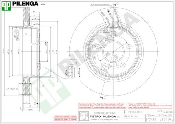 Pilenga V941 - Гальмівний диск autozip.com.ua