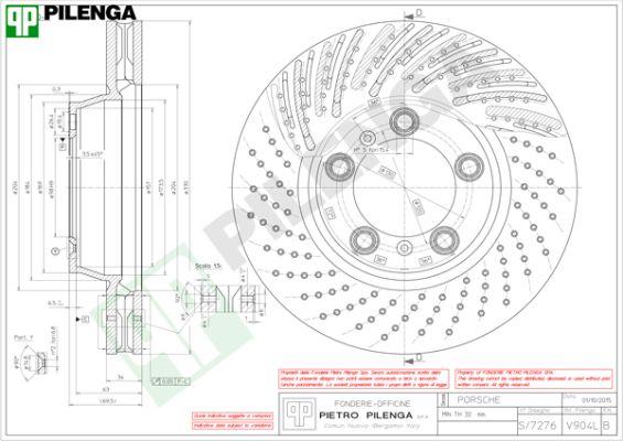 Pilenga V904L - Гальмівний диск autozip.com.ua