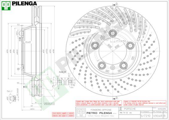 Pilenga V904R - Гальмівний диск autozip.com.ua