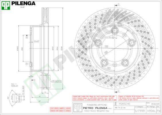 Pilenga V906L - Гальмівний диск autozip.com.ua