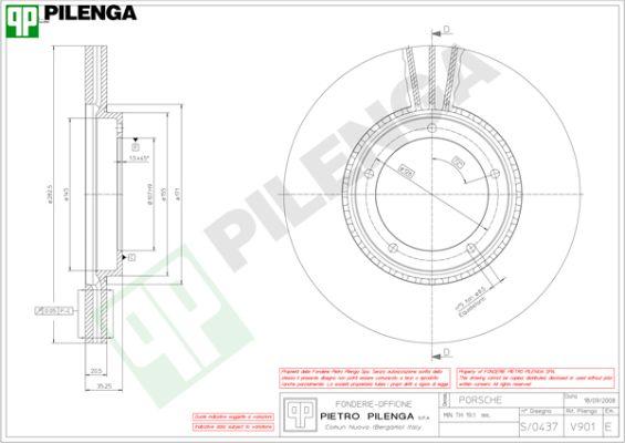 Pilenga V901 - Гальмівний диск autozip.com.ua