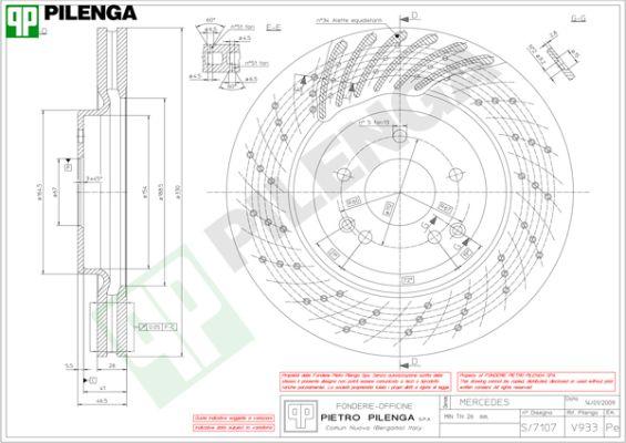 Pilenga V933 - Гальмівний диск autozip.com.ua