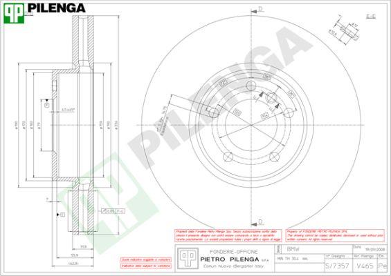 Pilenga V465 - Гальмівний диск autozip.com.ua