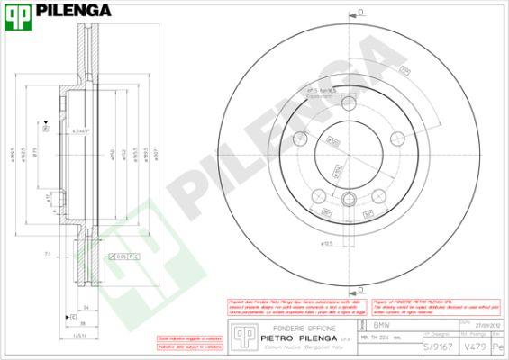 Pilenga V479 - Гальмівний диск autozip.com.ua