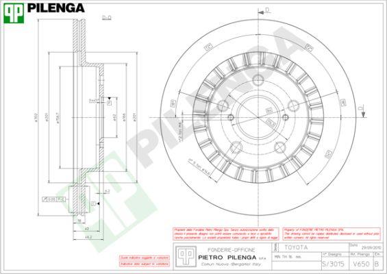 Pilenga V650 - Гальмівний диск autozip.com.ua