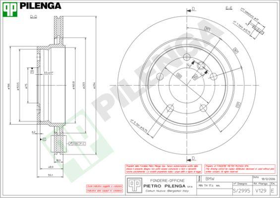 Pilenga V129 - Гальмівний диск autozip.com.ua