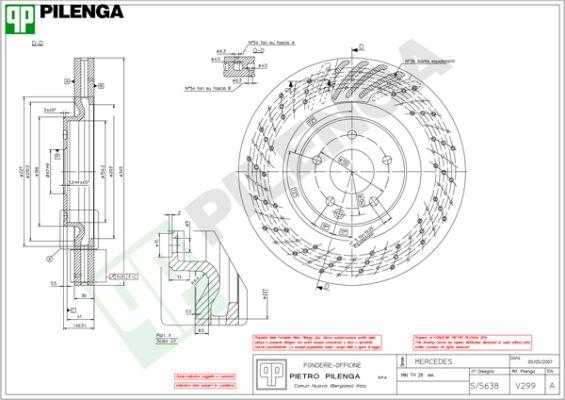 Pilenga V299 - Гальмівний диск autozip.com.ua