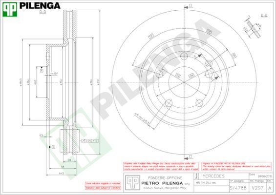 Pilenga V297 - Гальмівний диск autozip.com.ua