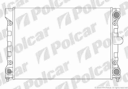 Polcar 954608-1 - Радіатор, охолодження двигуна autozip.com.ua
