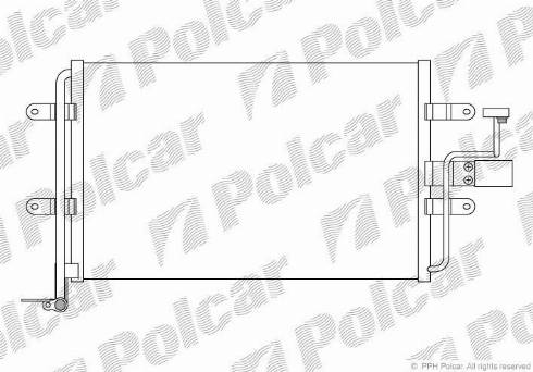 Polcar 9541K8C1 - Конденсатор, кондиціонер autozip.com.ua