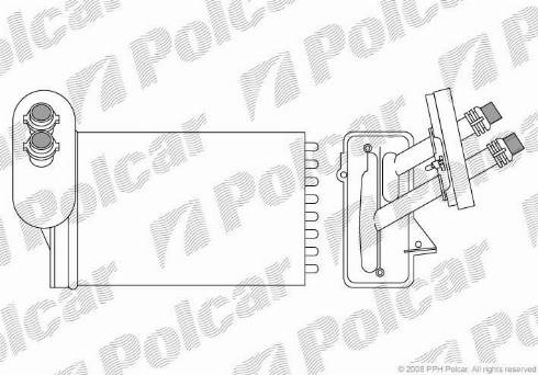 Polcar 9541N8-1 - Теплообмінник, опалення салону autozip.com.ua