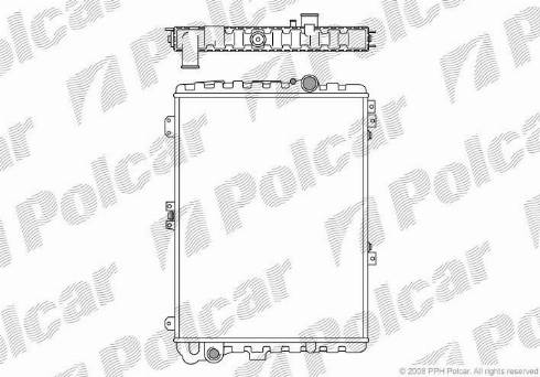 Polcar 9543083X - Радіатор, охолодження двигуна autozip.com.ua