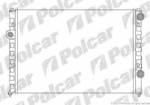 Polcar 954708A1 - Радіатор VW Passat IV 1.6-2.0 94- autozip.com.ua
