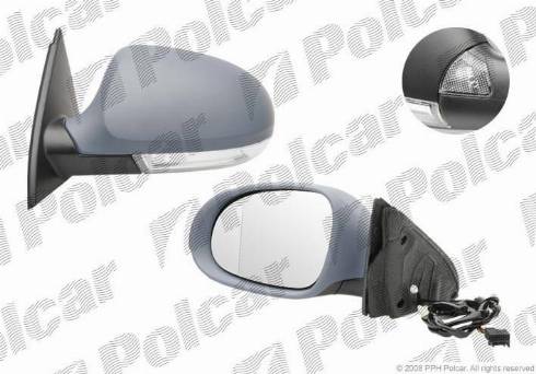 Polcar 9555515M - Зовнішнє дзеркало autozip.com.ua