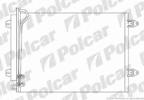 Polcar 9555K8C1 - Конденсатор, кондиціонер autozip.com.ua