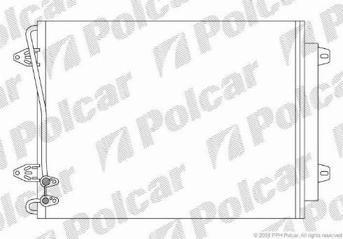 Polcar 9555K8C2 - Конденсатор, кондиціонер autozip.com.ua