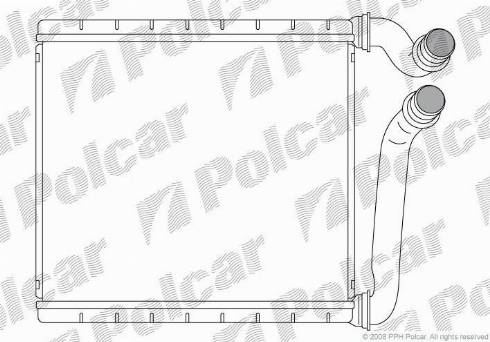 Polcar 9555N81X - Теплообмінник, опалення салону autozip.com.ua