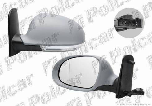 Polcar 9551526M - Зовнішнє дзеркало autozip.com.ua