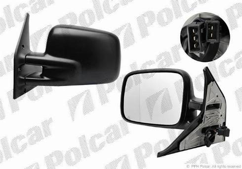 Polcar 9566514E - Дзеркальне скло, зовнішнє дзеркало autozip.com.ua