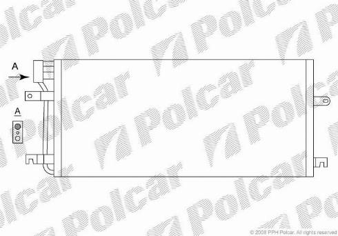 Polcar 9566K8C2 - Конденсатор, кондиціонер autozip.com.ua