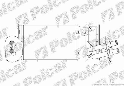 Polcar 9566N8-3 - Радіатор опалювача VW T4 91- AC autozip.com.ua