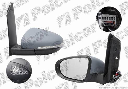 Polcar 9563516M - Зовнішнє дзеркало autozip.com.ua