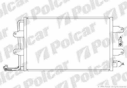 Polcar 9502K8C1 - Конденсатор, кондиціонер autozip.com.ua