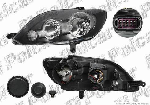 Polcar 951909-E - Основна фара autozip.com.ua