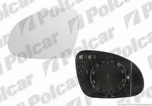 Polcar 9515545M - Дзеркальне скло, зовнішнє дзеркало autozip.com.ua