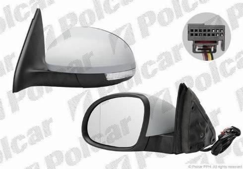 Polcar 9585514E - Зовнішнє дзеркало autozip.com.ua