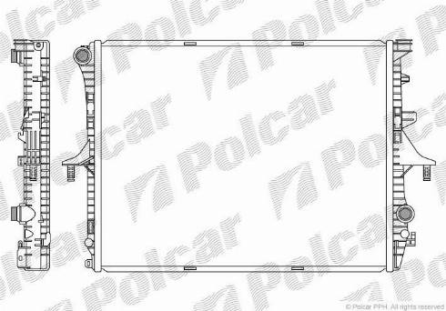 Polcar 9580081K - Радіатор, охолодження двигуна autozip.com.ua
