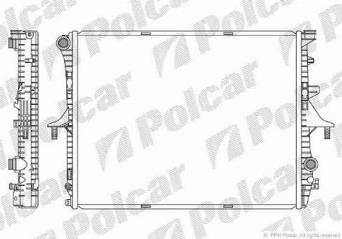 Polcar 9580083X - Радіатор, охолодження двигуна autozip.com.ua