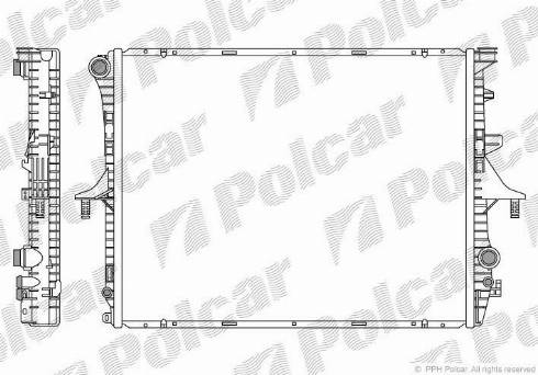 Polcar 9580082X - Радіатор, охолодження двигуна autozip.com.ua