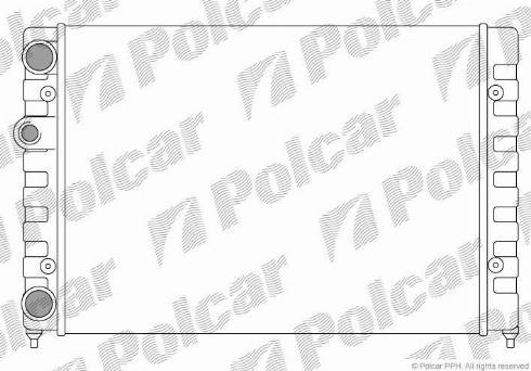 Polcar 953808A1 - Радіатор, охолодження двигуна autozip.com.ua