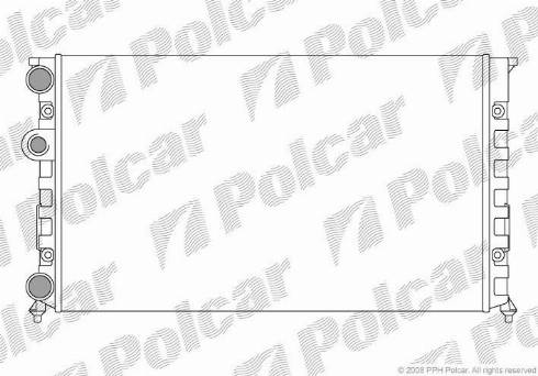 Polcar 953808A7 - Радіатор, охолодження двигуна autozip.com.ua