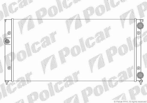 Polcar 953808B4 - Радіатор, охолодження двигуна autozip.com.ua