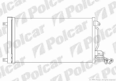 Polcar 9533K8C1 - Радіатор кондиціонера Audi A1 Seat Ibiza Iv. Ibiza Iv St Skoda Fabia Ii. Roomster. Roomster Praktik Vw Polo 1.2-2.0D 03.08- autozip.com.ua