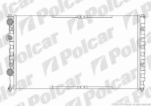 Polcar 952508A1 - Радіатор охолодження VW Polo-Caddy 95- 1.4-1.6-1.9D 11.95-01.04 autozip.com.ua