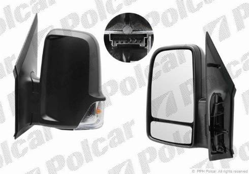 Polcar 957251-M - Зовнішнє дзеркало autozip.com.ua