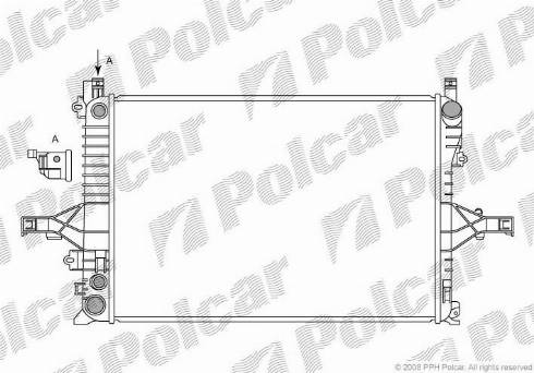Polcar 908008-2 - Радіатор, охолодження двигуна autozip.com.ua