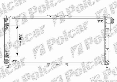 Polcar 4516085K - Радіатор, охолодження двигуна autozip.com.ua