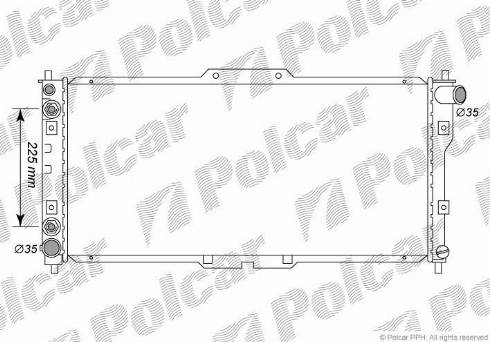 Polcar 451608-5 - Радіатор, охолодження двигуна autozip.com.ua