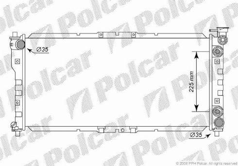 Polcar 4516082K - Радіатор, охолодження двигуна autozip.com.ua