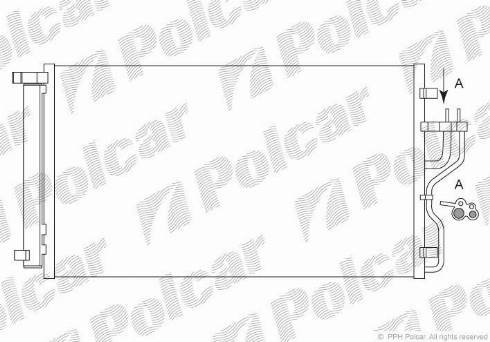 Polcar 4048K8C1 - Конденсатор, кондиціонер autozip.com.ua