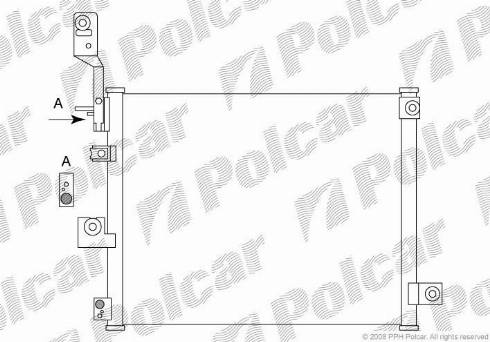 Polcar 4043K8C1 - Конденсатор, кондиціонер autozip.com.ua