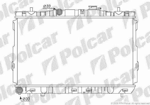 Polcar 4013081K - Радіатор, охолодження двигуна autozip.com.ua